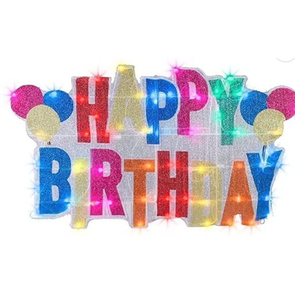 New Happy Birthday LED Sign
